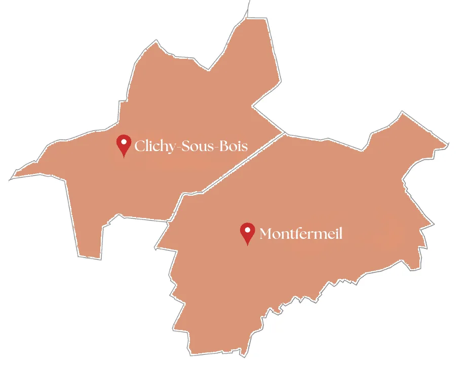 Carte Clichy sous Bois et Montfermeil